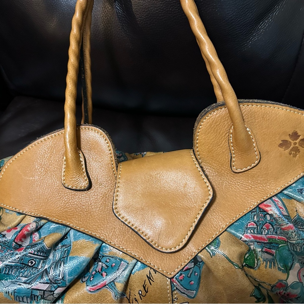 Patricia Nash Tan and Blue Tote Bag